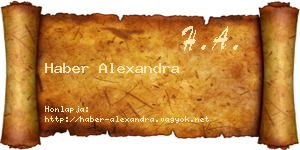 Haber Alexandra névjegykártya